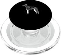Geometric Line Art Greyhound Dog Italian Greyhounds PopSockets PopGrip pour MagSafe