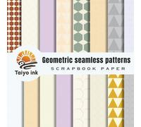 Geometric seamless patterns Scrapbook Paper: 20 Design of Geometric seamless patterns for Scrapbooking, Junk Journal Paper, Origami, Decoupage, Decoration, Mixed Media and more