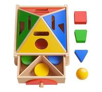 Geometric Shapes Educational Toy, Shape Sorting Block Game, Color Sorting Game for Kids, Shape Recognition Educational Toy, Geometric Sorting Blocks for Babies, Wooden Educational Toy for Kids