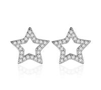 Geometric Star Heart Square Mosaic Zircon Stud Oreads pour femmes 925 bijoux