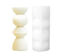 Geometric Stripe Roman Column Candle Mold | Silicone DIY Aromatherapy