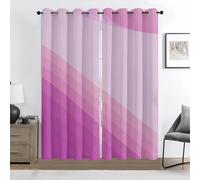Géométrie Abstraite Rideau Occultant Rayure Géométrique Isolation Thermique avec Oeillets Rideaux pour Chambre Enfant Adulte Cuisine Salon Intérieurs Décoration 2 Panneaux L75 x H166 cm