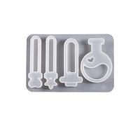 Géométrie Brillante Géométrie À Essai Bouteille Ornement Silicone Moule Époxy Moule De Couverture Bijoux Pendant Pour Les Sacs Craft Tes Test Tube Bouteille Rapide Et Moules Pour La Résine