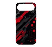Géométrie Cyber Rouge - Design futuriste de Grille hexagonale Coque pour iPhone Air