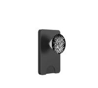 Géométrie électrique Blanche entrecroisant des Lignes sur Noir PopSockets PopWallet pour MagSafe