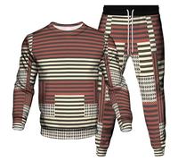 Géométrie Imprimé en 3D Femme Survêtement Homme 2 pièces Ensemble Sweat-Shirt et Jogging Hip Hop Activewear Streetwear
