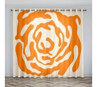 Géométrie Rideau Anti Chaleur Lignes Lot de 2 Rideaux Occultants 3D à œIllets pour Chambre, ExtéRieur, Terrasse (L 140 Cm X L 175 Cm), Isolation Toutes Saisons
