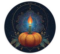 Géométrie sacrée : Citrouille Orange avec Bougie Qui en Sort Cadeau Unique Décoration Intérieure Jeu ÉduChatif Challenge Toy Adultes & Enfants des 14 Ans 1000pcs (67.5x67.5cm)