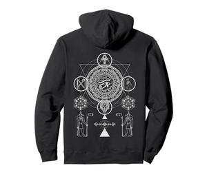 Géométrie sacrée égyptienne Anubis Œil d'Horus Art Sweat à Capuche
