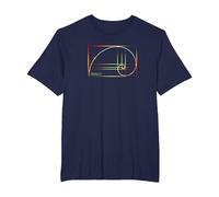 Géométrie sacrée Fibonacci Golden Ratio Rainbow Spiral Math T-Shirt, Homme Grandes Tailles, Bleu Marine, 2X Tall