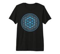 Géométrie sacrée Fleur de Vie avec Arbre Kabbale T-Shirt Haut de Gamme