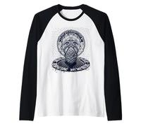 Géométrie sacrée Serpent Pomme de pin Design Mystique Manche Raglan