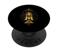 Géométrie sacrée Sphinx Pyramide Oeil Horus Egypte Ancienne PopSockets PopGrip Adhésif