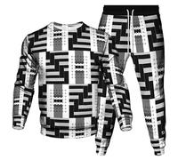 Géométrie Sweat-Shirt et Jogging imprimé en 3D Femmes/Hommes 2 pièces Ensemble Survêtement Cool Pullover Sportswear