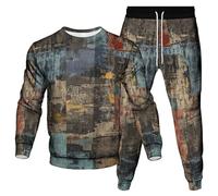 Géométrie Sweat-Shirt et Jogging imprimé en 3D Femmes/Hommes 2 pièces Ensemble Survêtement Cool Pullover Sportswear