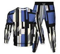 Géométrie Sweat-Shirt et Jogging imprimé en 3D Femmes/Hommes 2 pièces Ensemble Survêtement Cool Pullover Sportswear