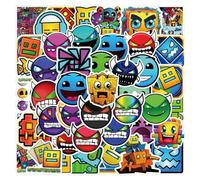 Geometries Dashs Autocollants, 50 Pcs Geometries Dashs Figurine Vinyle Stickers Imperméable Pour Fête, Scrapbooking Ordinateur Portable Skateboard Pour Étudiants Adolescents