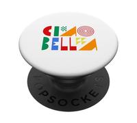 Géométrique Ciao Bella Typographie Italienne Abstrait Art Design PopSockets PopGrip Adhésif