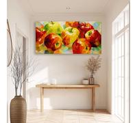 Géométrique Fruits Tableau Décoration Murale Salon - Impression sur Toile Encadrée Abstrait pour Chambre, Bureau et Couloir, À Assembler Soi-même Murale 100 x 75 cm