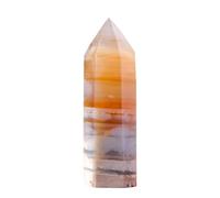 Géométrique Pierre Polie Prisme Hexagonal Pointe