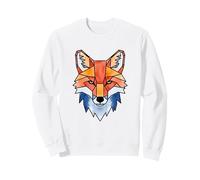 Géométrique Renard Aquarelle Polygone Woodland Nature Graphic Sweatshirt
