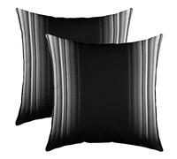 Géométrique Résumé Ombre Taies d'oreiller 50x50cm Gris Noir Strié comme Taie Oreiller Home Vie Zimmer Décoration Réversible Modern Décoratif Lot De 2 Housses de Coussin Housse Coussin