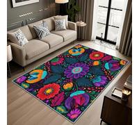 Géométrique Tapis 60x90 - Motif Soleil Arche Abstrait Tapis à Poils Courts Doux Antidérapant - Lavable en Machine - pour Salon Chambre à Coucher Cuisine Salle à Manger G93Jxj115