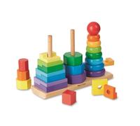Geometrischer Chariot Élévateur Melissa & Doug Jouets en Bois Coloré