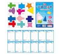 Geometry Book, Pull String Learning Toy, 25x17cm/9.84x6.69 inches Volume Area Guide, for Kids Ages 5-12, Math Education Classroom Teaching Home School Use Paper