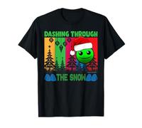 Geometry Dashing Through The Snow Sleep Dash Game Christmas T-Shirt