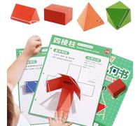 Geometry Learning Book, Educational Toy,11.81x8.27 inches, Interactive Design with Built in Models, Hands on Visual Aid, Ideal for Toddler Kids Students Or Homeschool Lessons