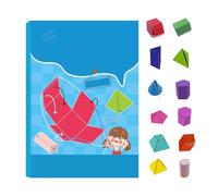 Geometry Learning Kids, 3D Educational Book, Pull String Interactive Game, Spatial Thinking Development, Perfect Girls Boys Students Children, Engaging Training Tool for Early Learners