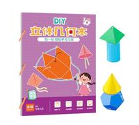 Geometry Learning Tools, 3D Learning Book, Pull-String Feature, Educational Aid, Teaching Space Thinking Concepts, 11.69x8.27 inches, Ideal for Children, Students, Kids, Girls, Boys