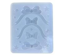 Geometry Princess On The Run Bowknot Star Parts Moule en silicone Porte-clés décoratif pour princesse en course Bowknot Star Parts