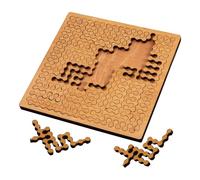 Geometry Puzzle - Wood, 5,79 x 5,79 x 0,31 po Geometry Jigsaw Toy Artistic Brain-Teaser | Durable Wooden Design Creative Problem-Solving Game, Logic Puzzle Gift For Families, Teens, Adults, Gatherings