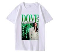 GEOMSMN Merch Dove Cameron T-Shirt Confortable à la Mode Hip Hop Unisexe,Blanc,L