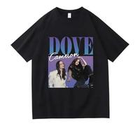 GEOMSMN Merch Dove Cameron T-Shirt Confortable à la Mode Hip Hop Unisexe,Noir,XXL