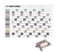 Geonoy Calendrier mural annuel 2026 - Grand calendrier mural 2026 avec autocollants, accessoires de gestion du temps personnel pour organiser des listes de choses à faire, des rendez-vous, planifier