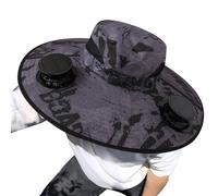 Geonoy Chapeau de fan à énergie solaire - Chapeau de pêche avec ventilateurs à énergie solaire - Chapeau de soleil pliable et réglable pour homme et femme - Pour l'extérieur, les voyages, les vacances