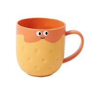 Geonoy Porte-brosse à dents pour enfant, gobelets de salle de bain pour enfants, tasse de brossage des dents, fond surélevé, bouche ronde avec poignée confortable, antidérapant