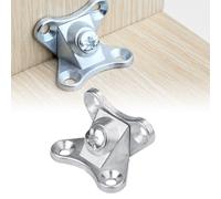 Georcep 20PCS Removable Combination Butterfly Corner Code, Metal Brackets Corner Brace for Wood Furniture Fixing (A-Silver)