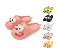 Georcep Tongue Kiss Slippers, Big Eye Dog Slipper - Women's Cartoon Dog Slippers, Cute Funny 3D Big Eye Dog Fun Cartoon Package Head Eva Slippers (D-Pink,40/41)