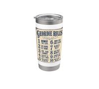 Geordie Rules Newcastle Dialecte Gobelet isotherme en acier inoxydable double paroi