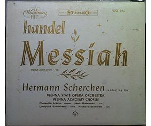Georg Friedrich Händel , Hermann Scherchen Conducting The Orchester Der Wiener Staatsoper , Wiener - HERMANN SCHERCHEN HANDEL MESSIAH vinyl record