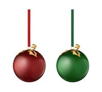 Georg Jensen boule en verre 2026 Rouge-vert. 2 pièces