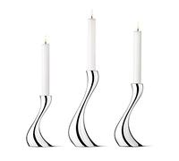Georg Jensen Cobra en Acier Inoxydable pour Bougie, Lot de 3