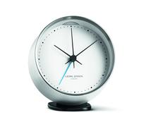 Georg Jensen Horloge de table Koppel Ø 10 cm blanc-acier inoxydable