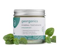 Georganics - Dentifrice Bio Riche en Vitamines et Minéraux - Formule Non Moussante à l'Huile de Noix de Coco Vierge Biologique - Vegan et Cruelty Free - sans Fluor et SLS - Menthe Verte - 60ml