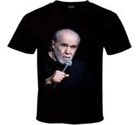 George Carlin Tribute Comedian Men T Shirt Casual Graphic Comfortable Tees Black S