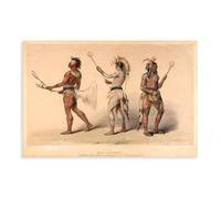 George Catlin's North American Indian Portfolio - Affiche d'art sur toile et décoration murale moderne pour chambre à coucher 50,8 x 76,2 cm (50 x 7,8 cm)